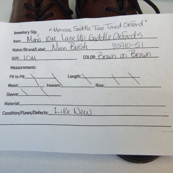 NUNN BUSH Size 10 M Monroe Saddle Two Toned Oxford MCM MobBoss MadMen Suits Hip - Picture 2 of 8